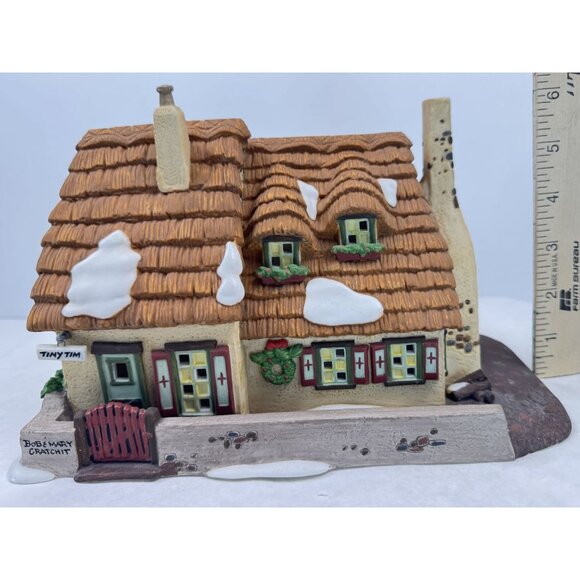 Vtg Department 56 Dickens Village Christmas Carol Cottage Porcelain Lighted 1996 - Picture 13 of 16